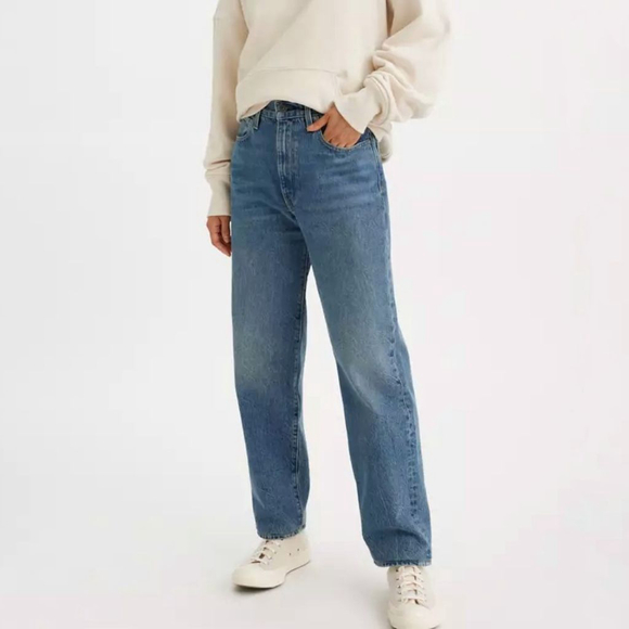 Levi's Denim - Levi's Column Jean coastal blue dark wash straight leg women's size 31 / 27